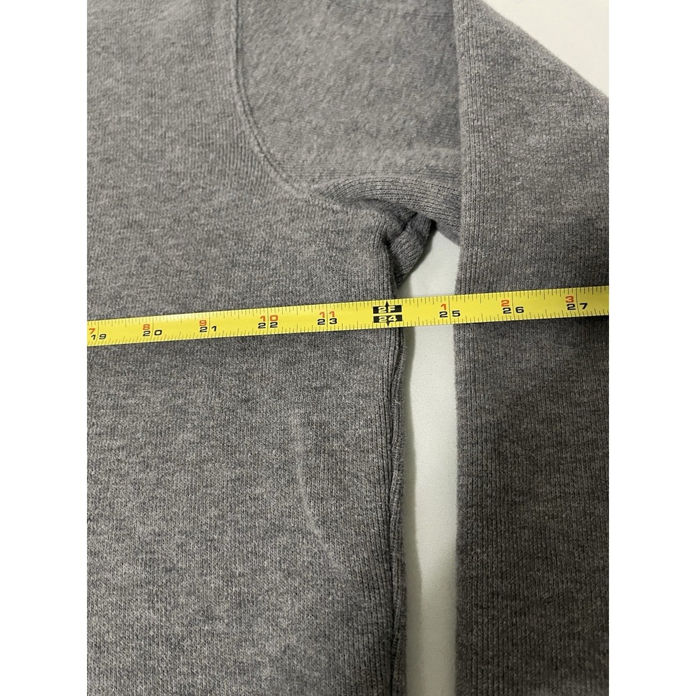 Polo Ralph Lauren‎ Sweater Mens Large Gray Cotton Knit Preppy 1/4 Zip Blue Pony - Picture 6 of 7